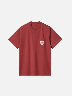 S/S Amour Pocket T-Shirt - Tuscany/White