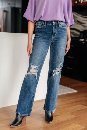 Straight Outa The 90's Judy Blue Jeans in Dark Wash