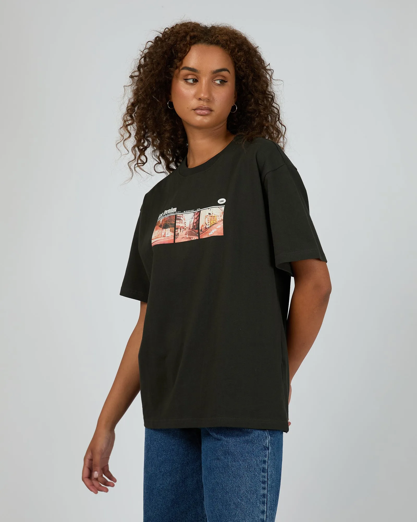 Streets Baggy Tee Worn Black