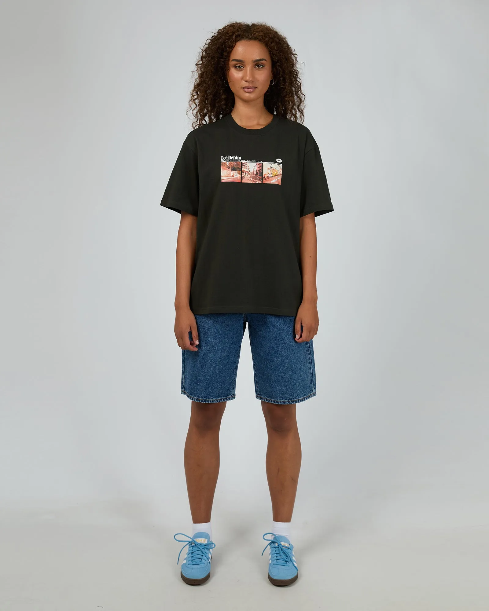 Streets Baggy Tee Worn Black