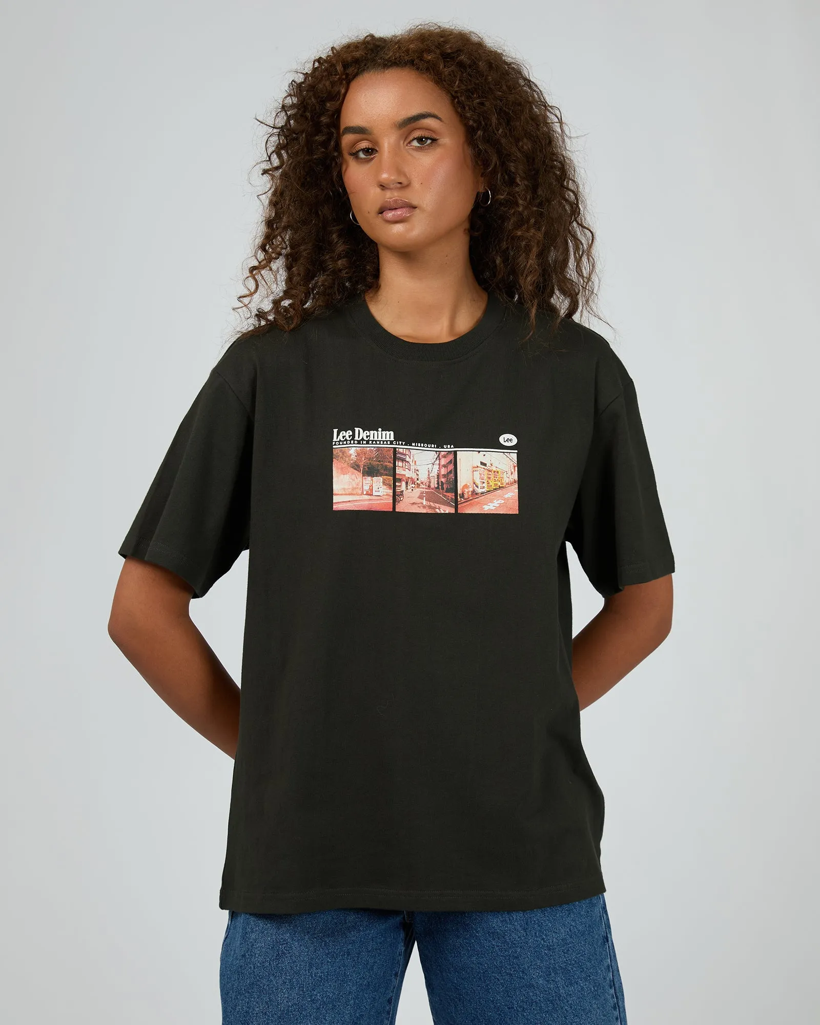 Streets Baggy Tee Worn Black