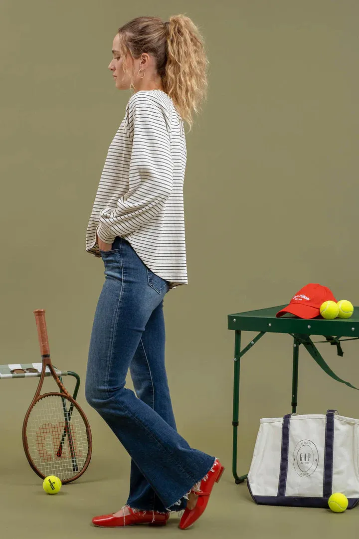 Striped Raglan Sleeve Top