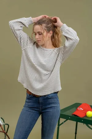 Striped Raglan Sleeve Top