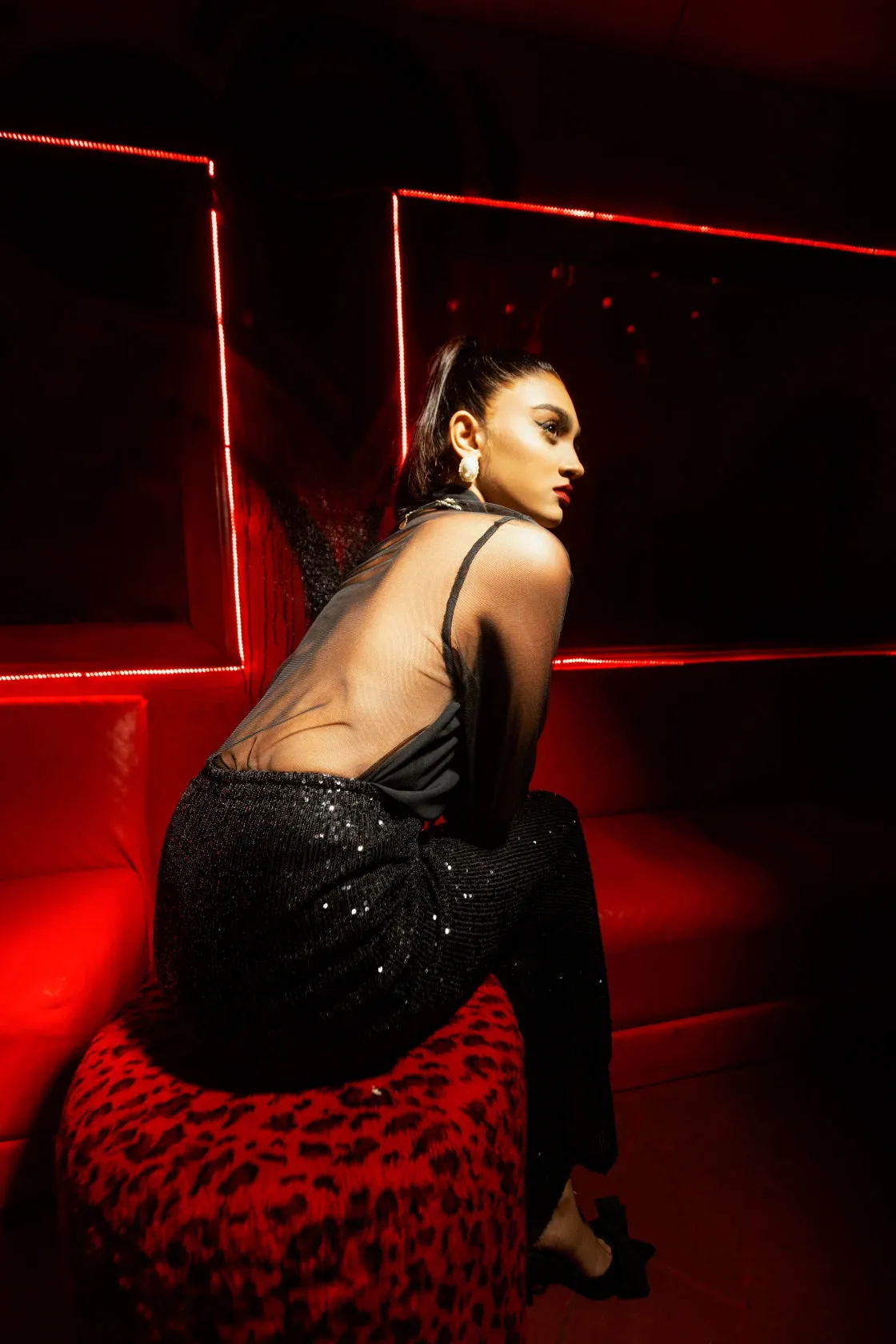 Sumie Net Mesh Backless