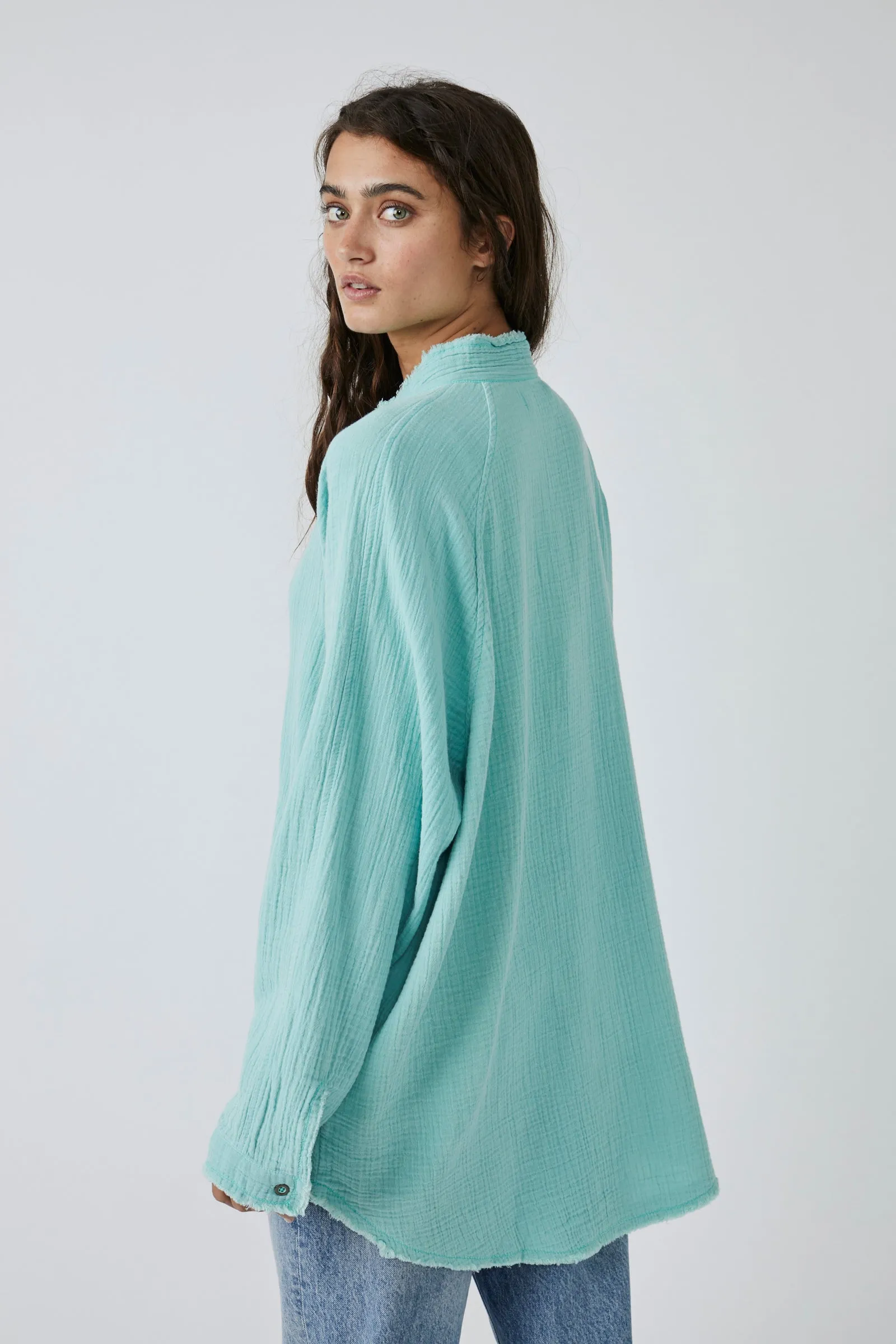 Summer Daydream Button Down - Clear Skies
