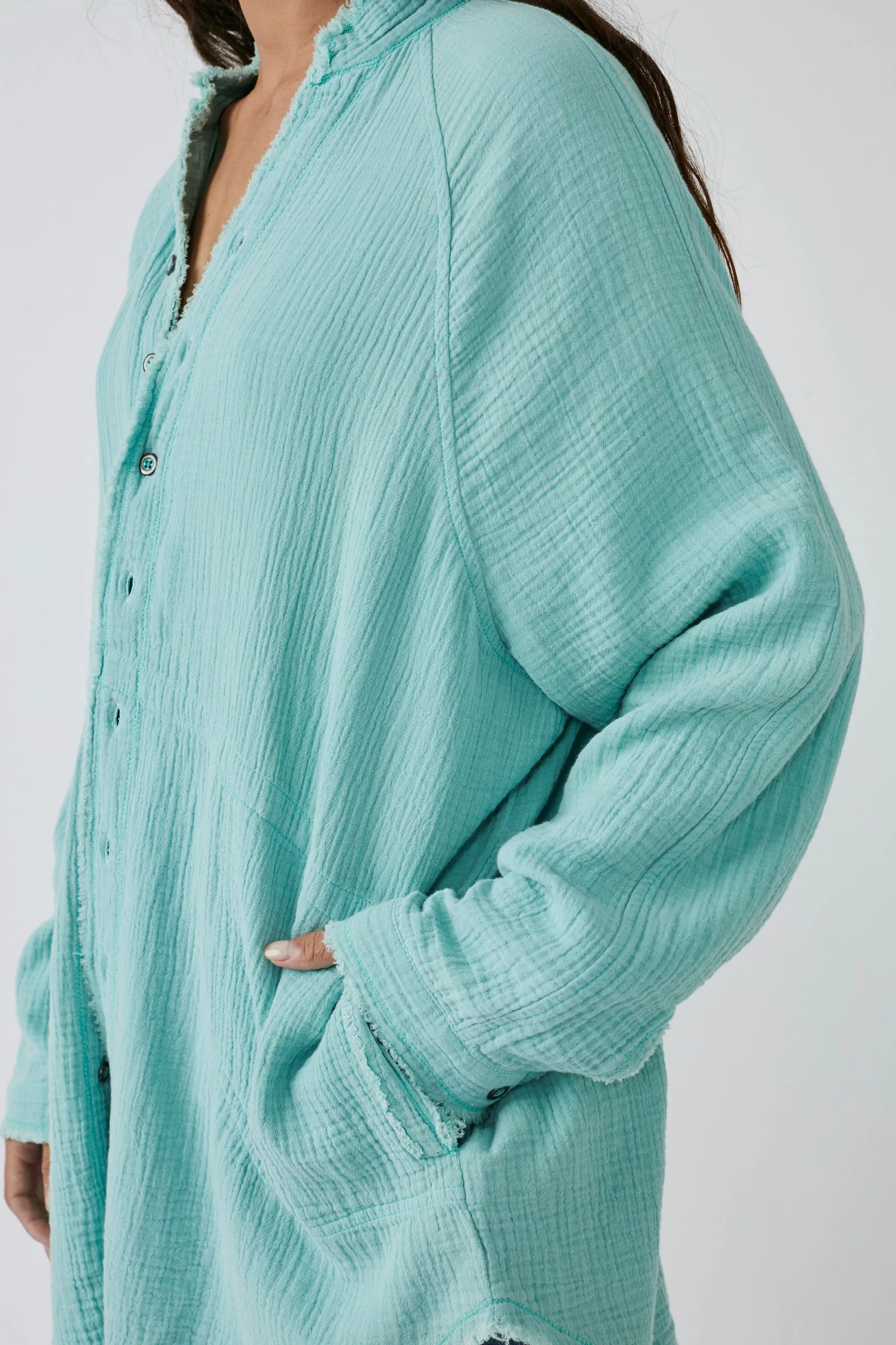 Summer Daydream Button Down - Clear Skies