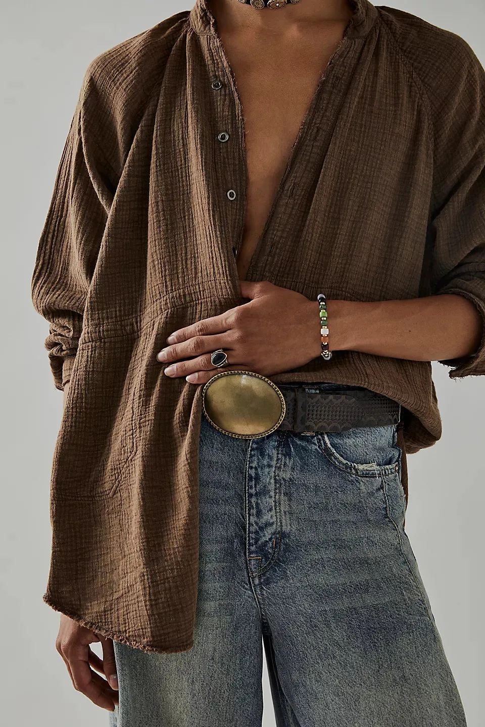 Summer Daydream Button Down - Espresso Martini