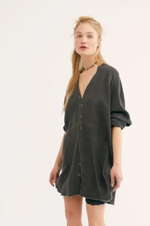 Summer Daydream Button Down - Washed Black