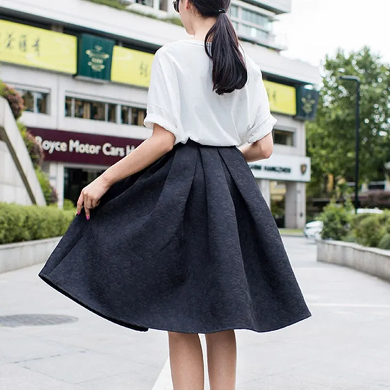 Summer Style Vintage Skirt High Waist Women  Fashion Skirt