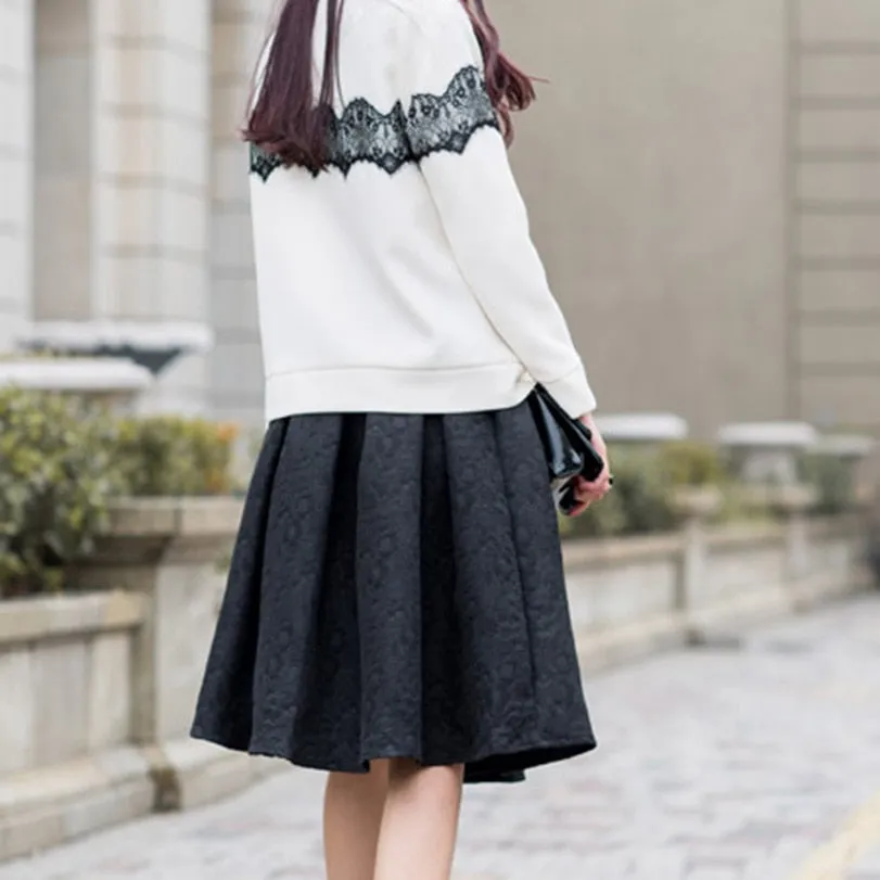 Summer Style Vintage Skirt High Waist Women  Fashion Skirt