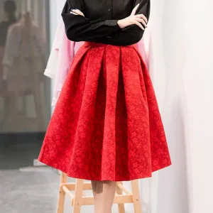 Summer Style Vintage Skirt High Waist Women  Fashion Skirt
