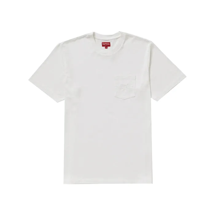 Supreme Overdyed Pocket Tee- White