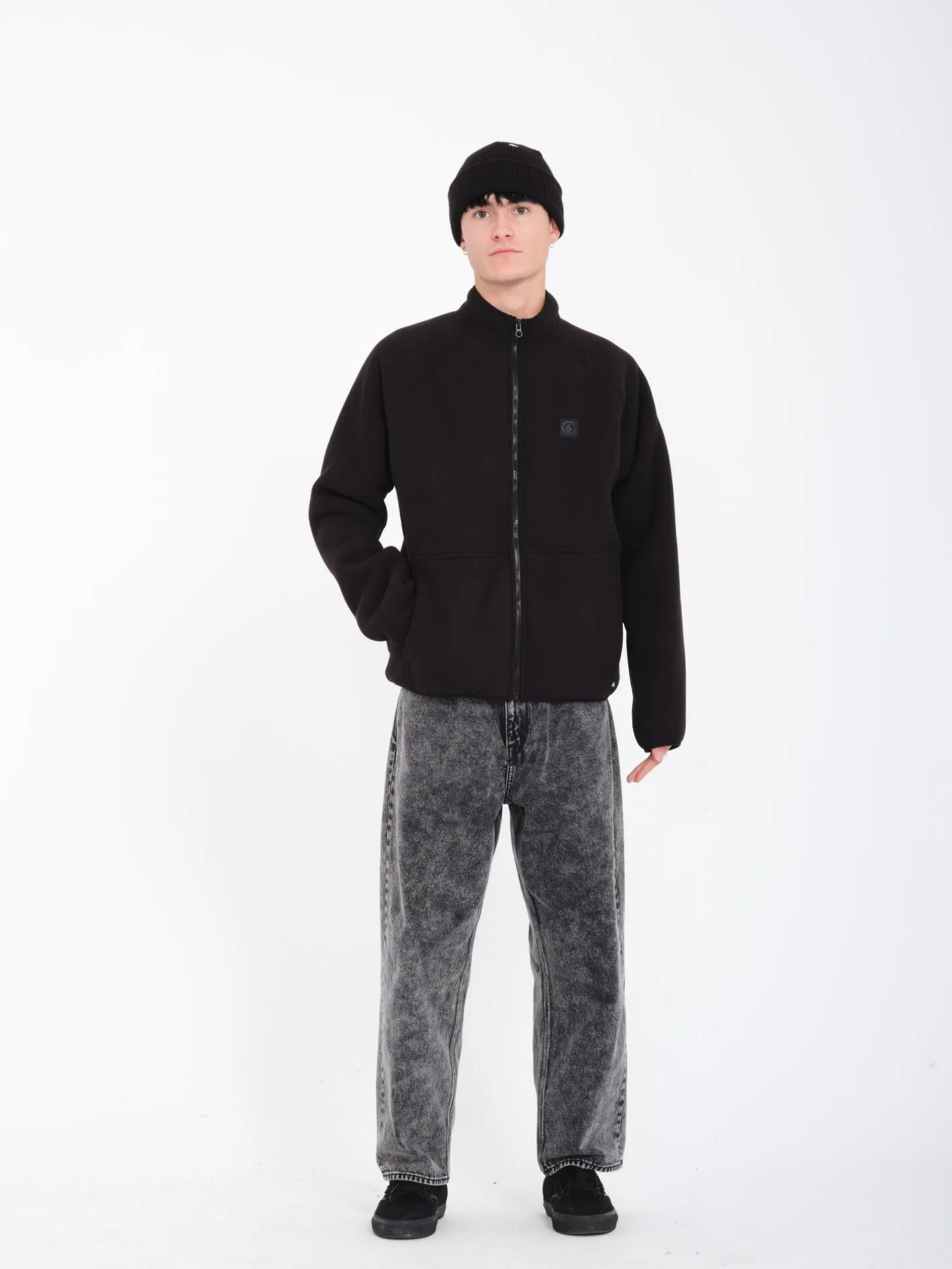 Sweat Sherpa Zippé Runtime Grid - BLACK
