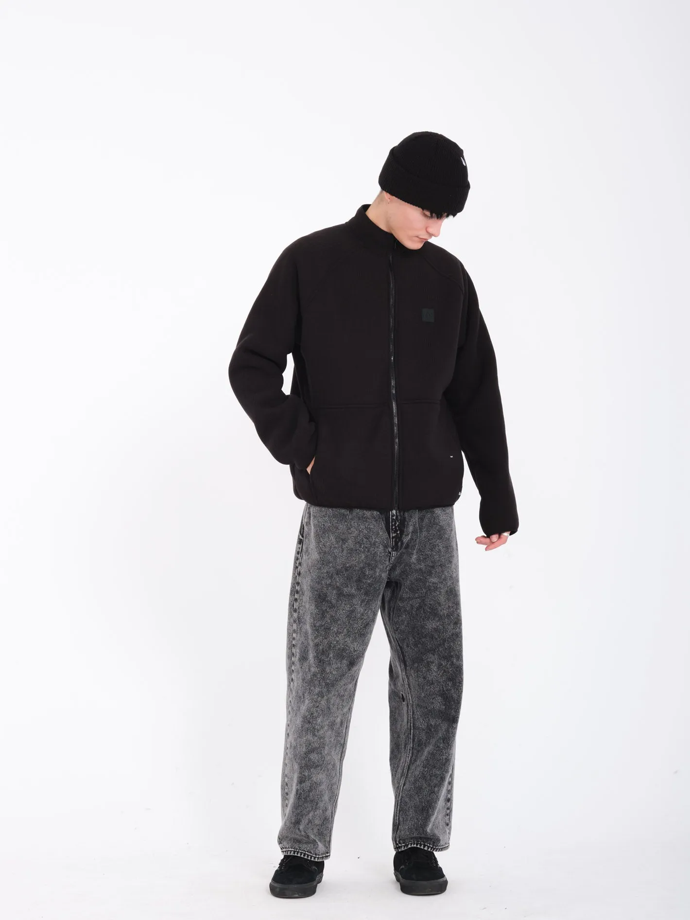 Sweat Sherpa Zippé Runtime Grid - BLACK
