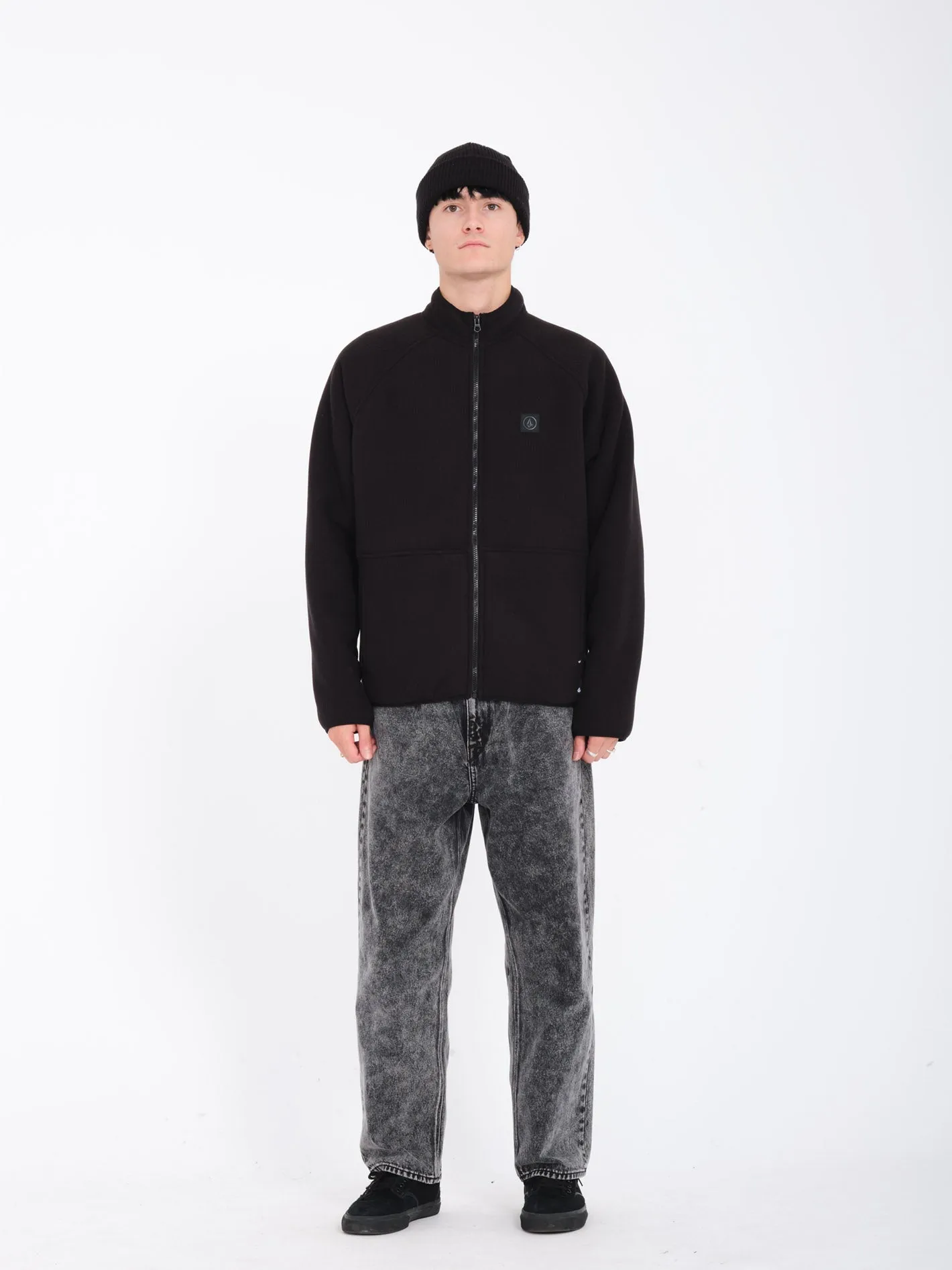 Sweat Sherpa Zippé Runtime Grid - BLACK