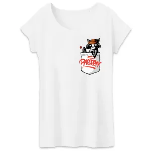 T-Shirt - BIO- Pocket Racoon - Damen