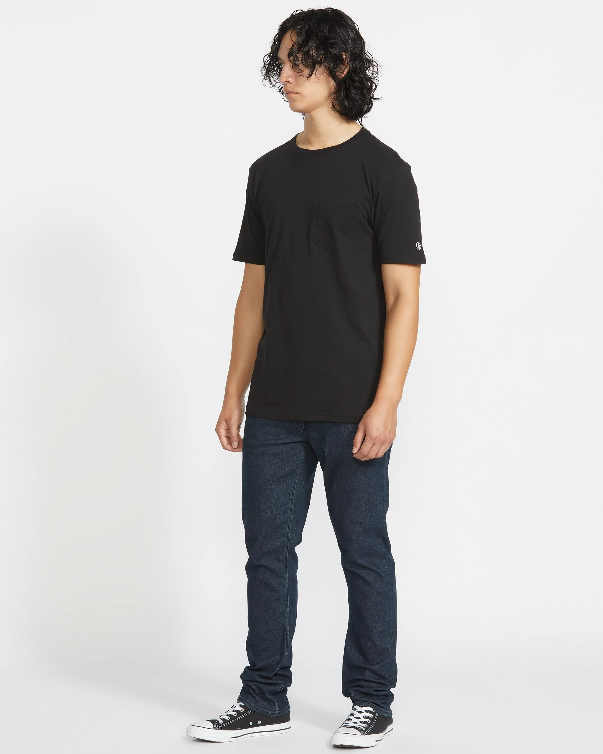 T-shirt Solid Pocket - BLACK