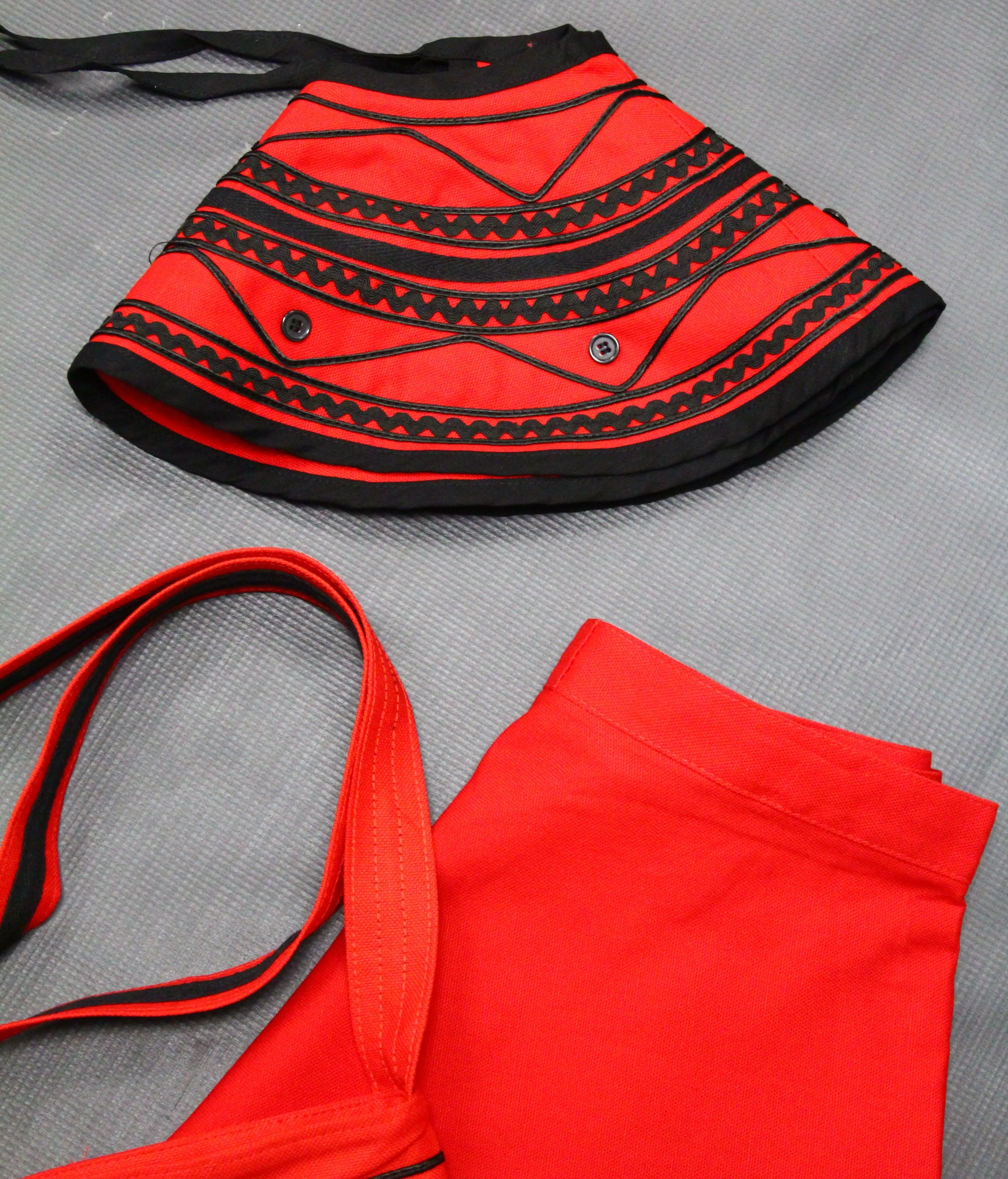 Teen Girls Skirt with Bag - 3PC - Red