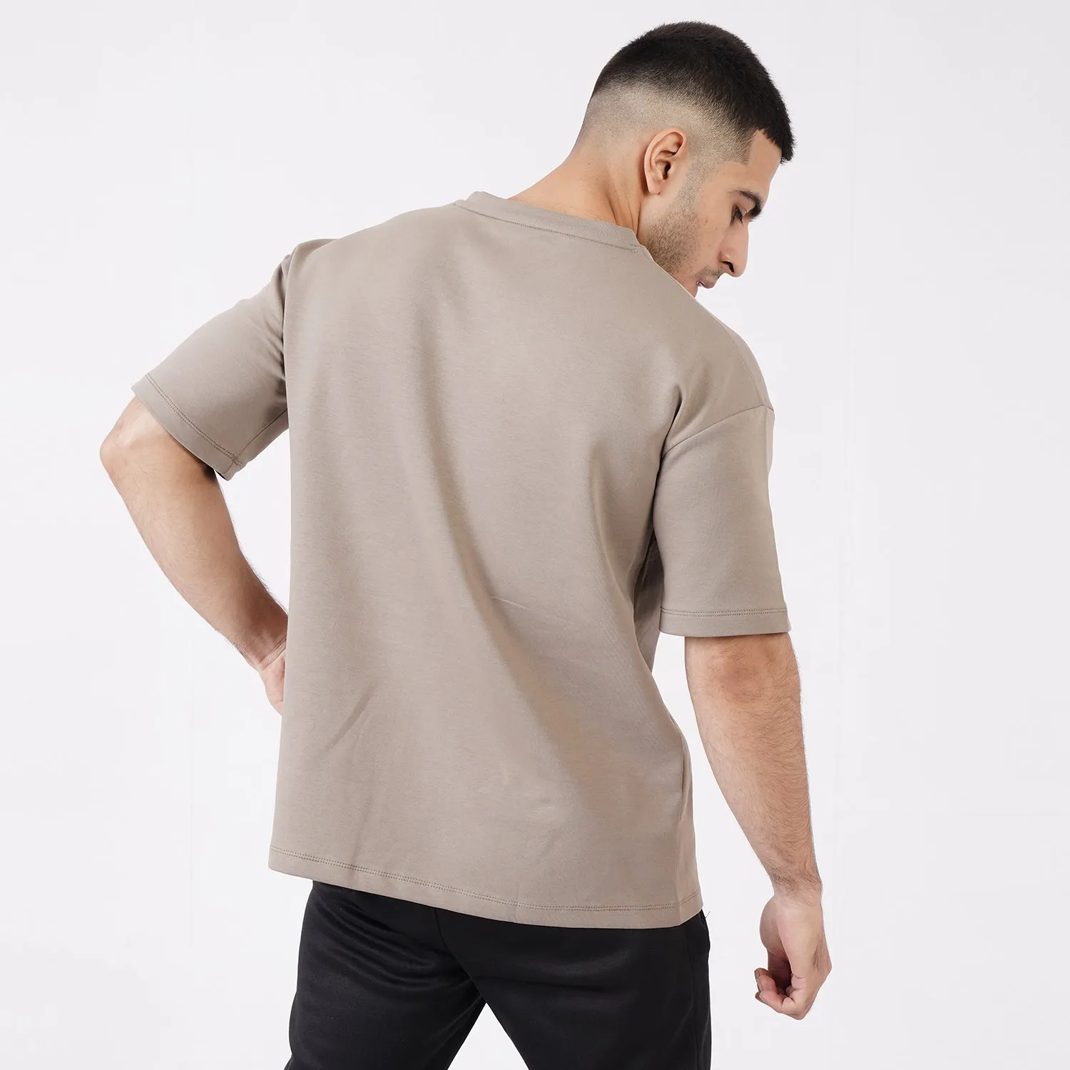 Tf-Premium Scuba Brown Half Sleeve Heavy GSM Pocket Top