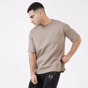 Tf-Premium Scuba Brown Half Sleeve Heavy GSM Pocket Top