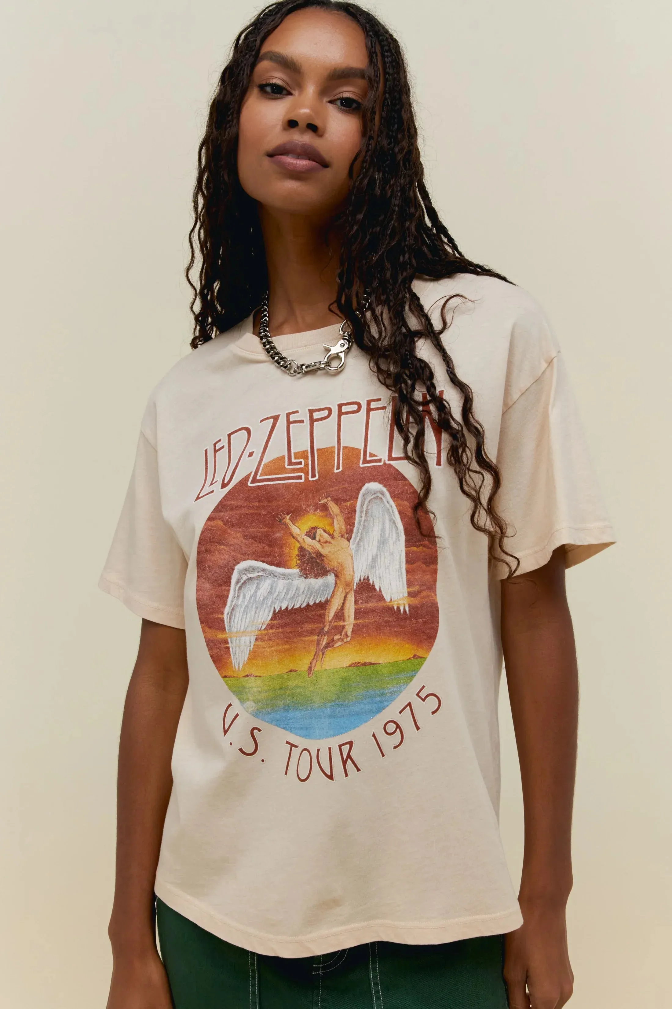 The Led Zeppelin Tour 1975 Boyfriend Tee by Daydreamer