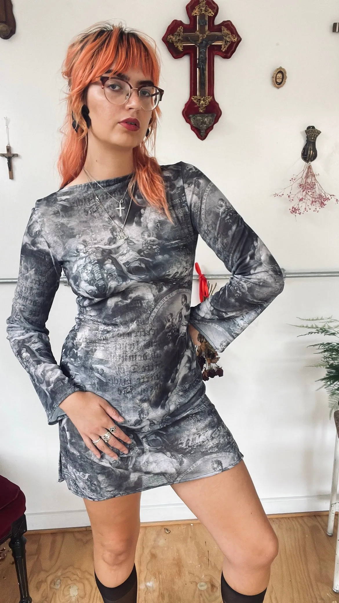 The Rohan Dress in Sanctus Print