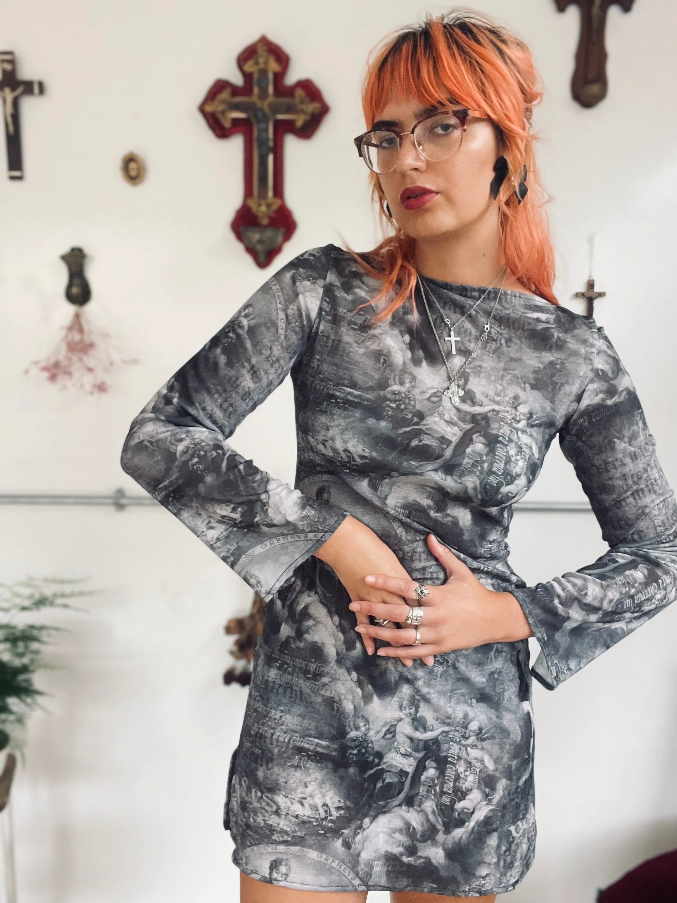 The Rohan Dress in Sanctus Print