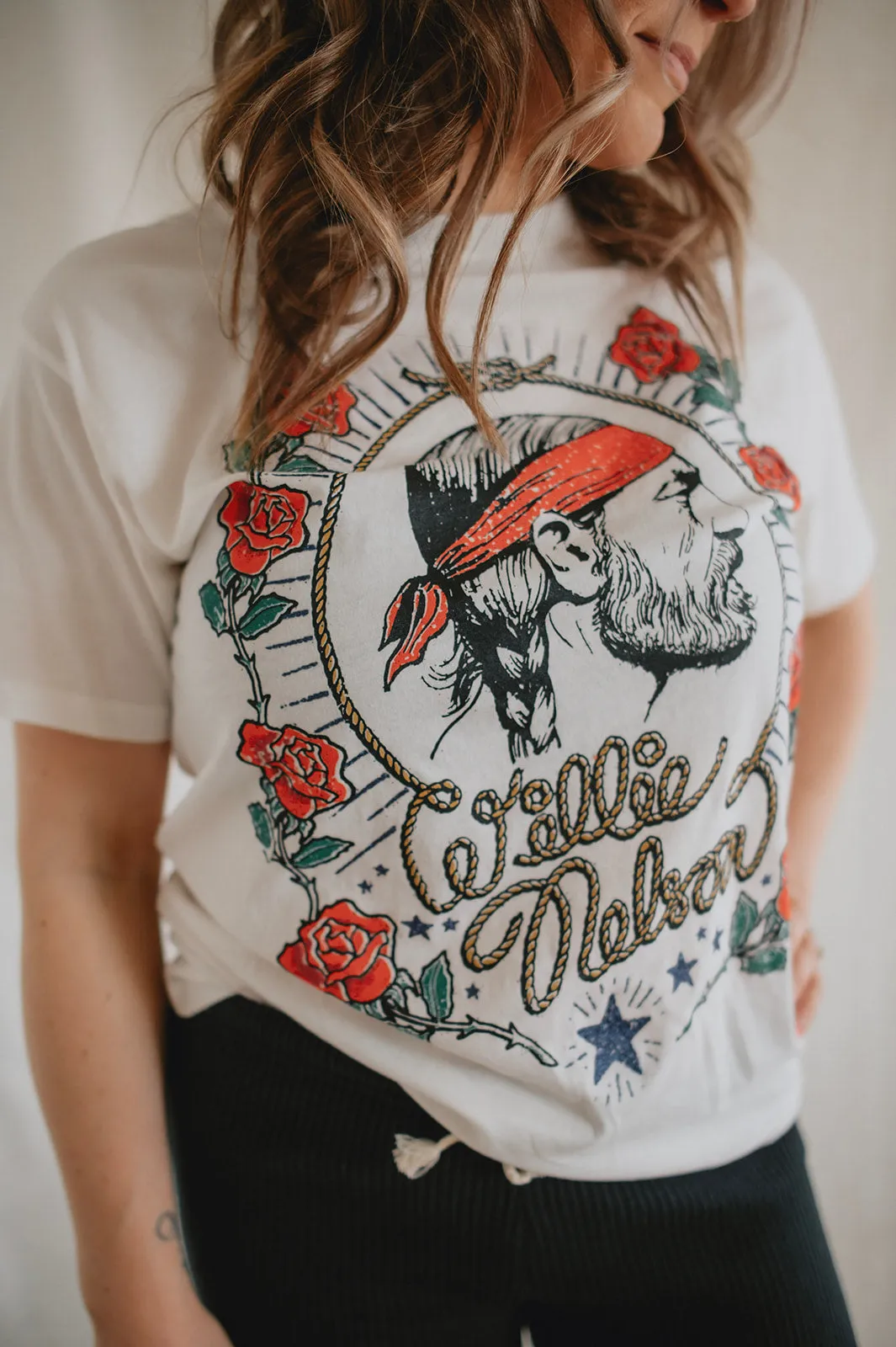 The Willie Nelson Red Headed Stranger BF Tee by Daydreamer
