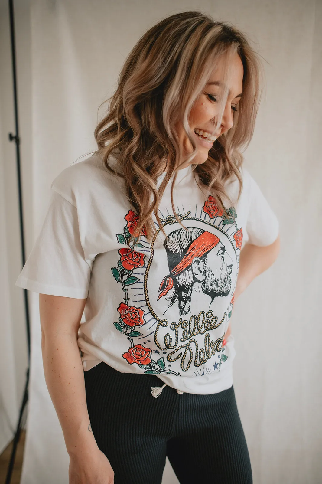 The Willie Nelson Red Headed Stranger BF Tee by Daydreamer