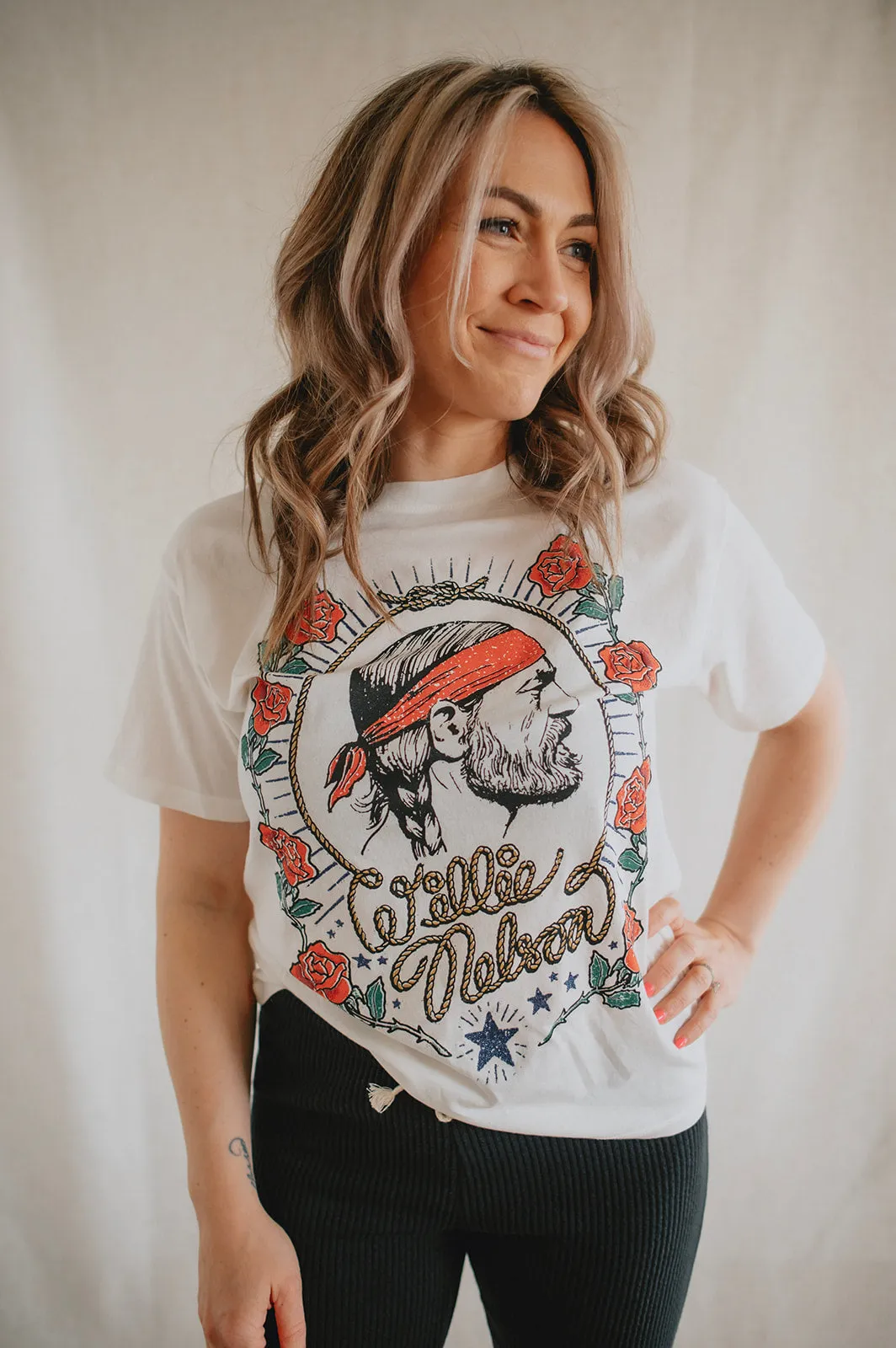 The Willie Nelson Red Headed Stranger BF Tee by Daydreamer