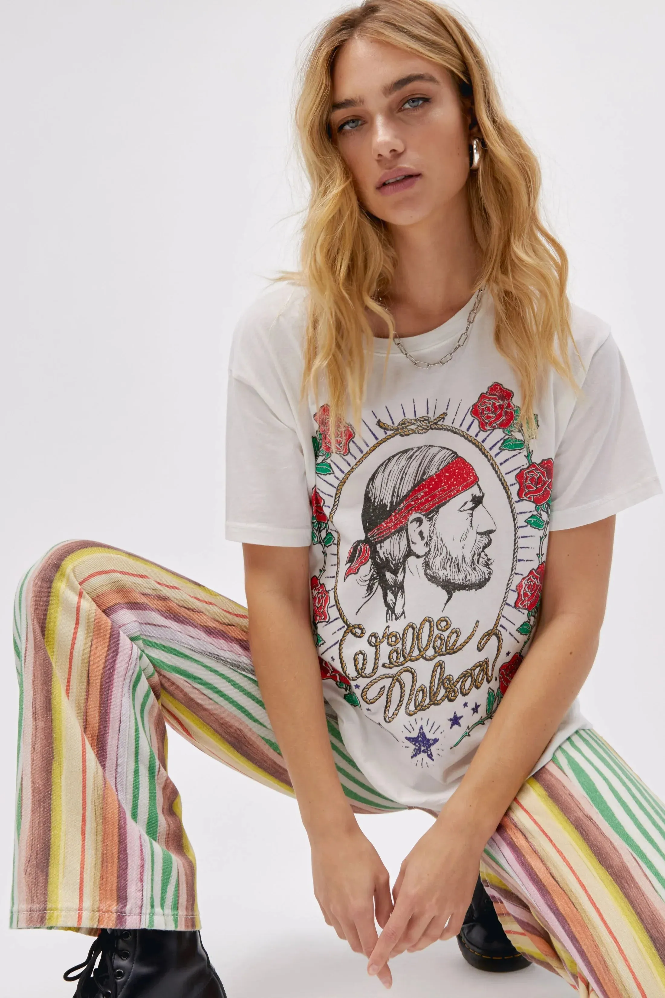 The Willie Nelson Red Headed Stranger BF Tee by Daydreamer