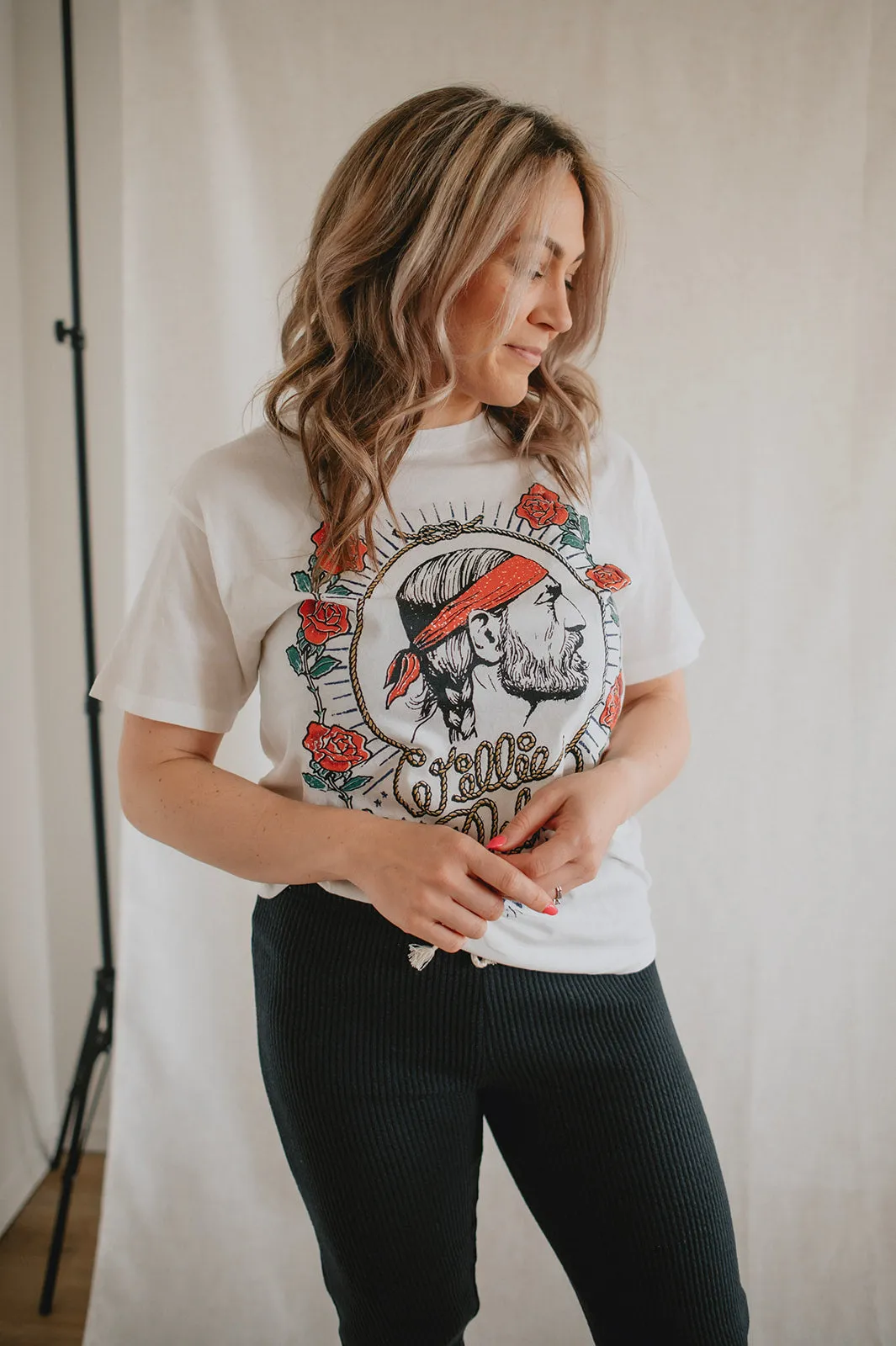 The Willie Nelson Red Headed Stranger BF Tee by Daydreamer