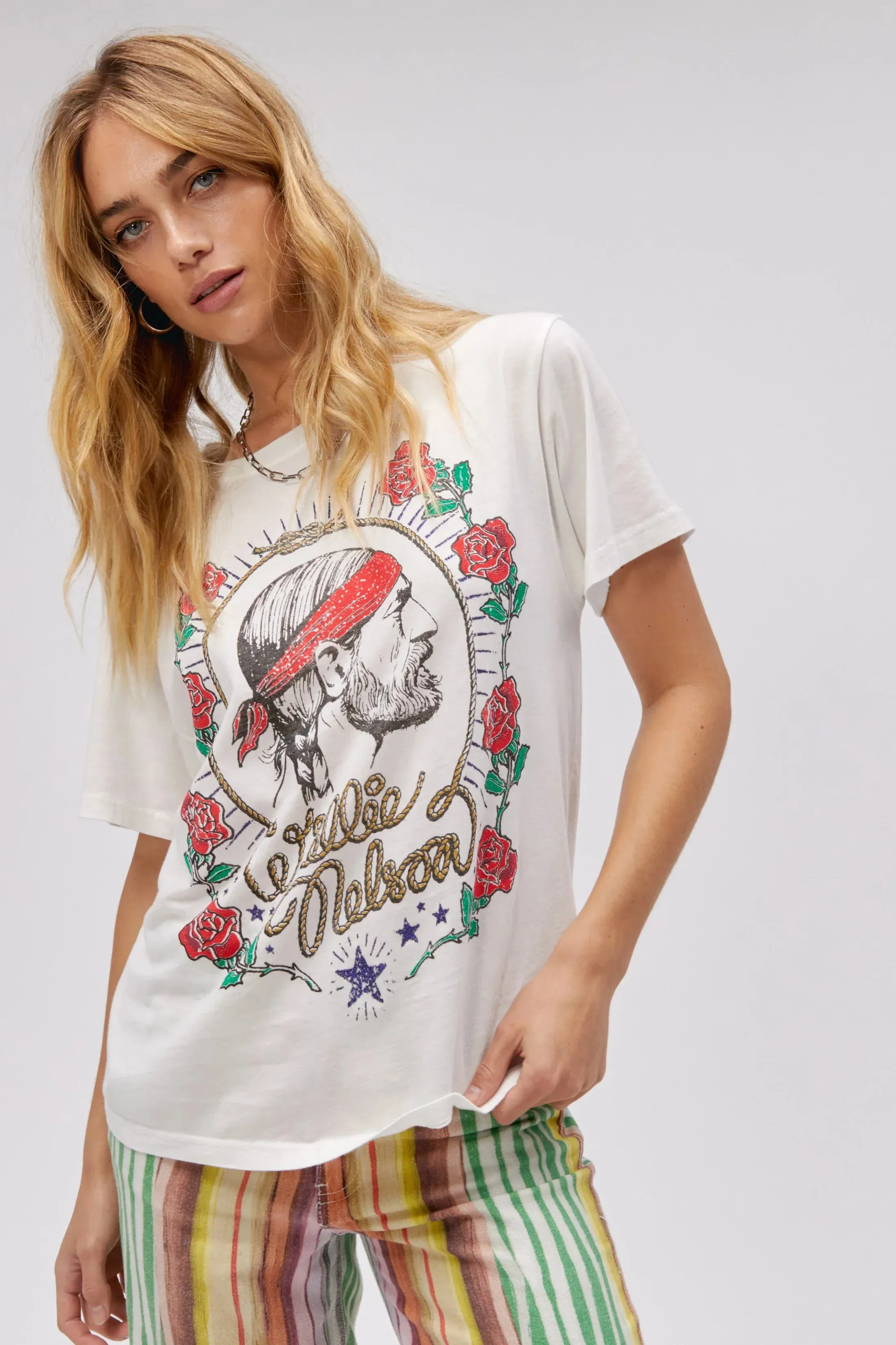 The Willie Nelson Red Headed Stranger BF Tee by Daydreamer