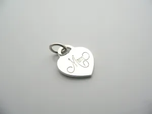 Tiffany & Co Silver Mom Heart Pendant Clasp Charm Jump Ring 4 Necklace Bracelet