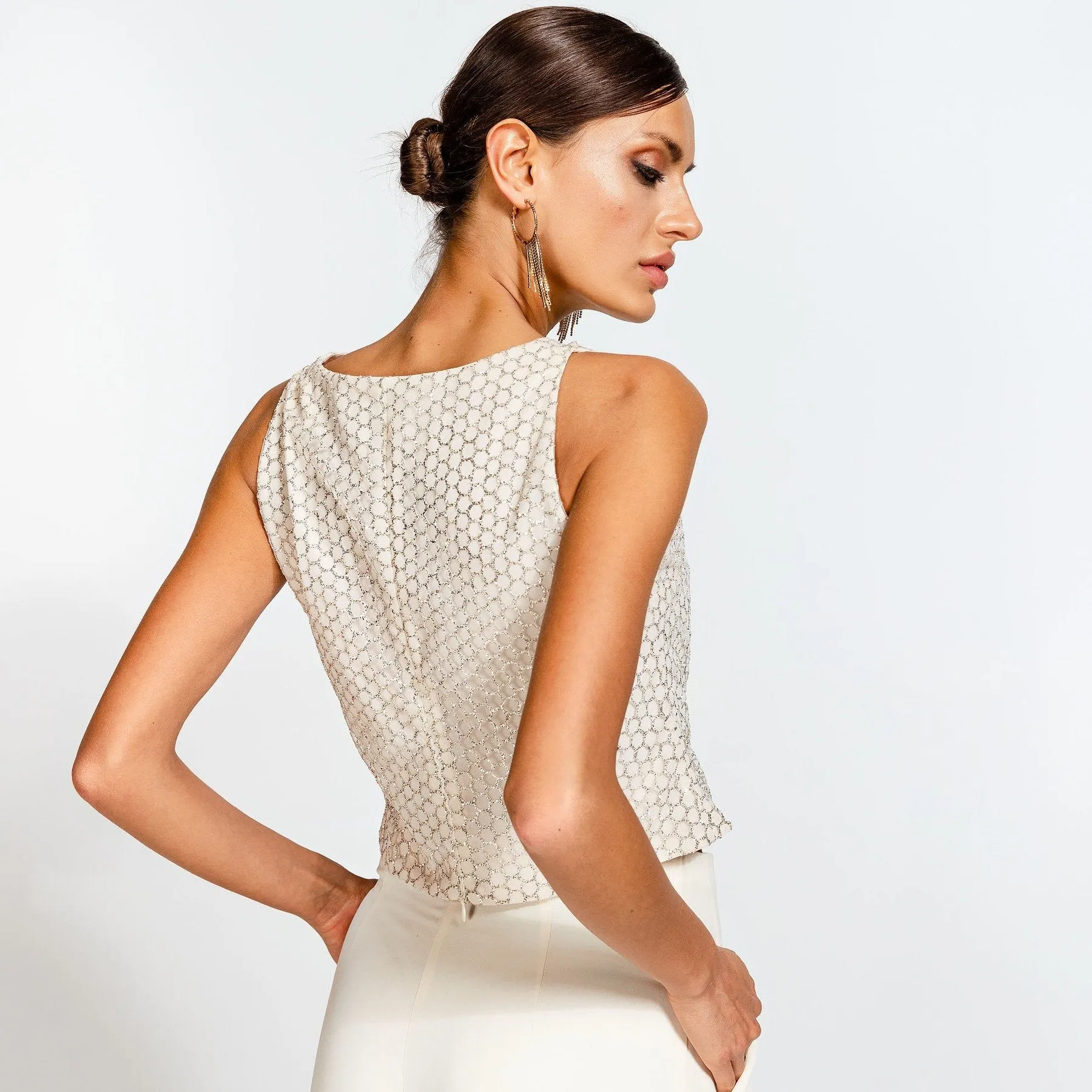 Top With Mesh Overlay