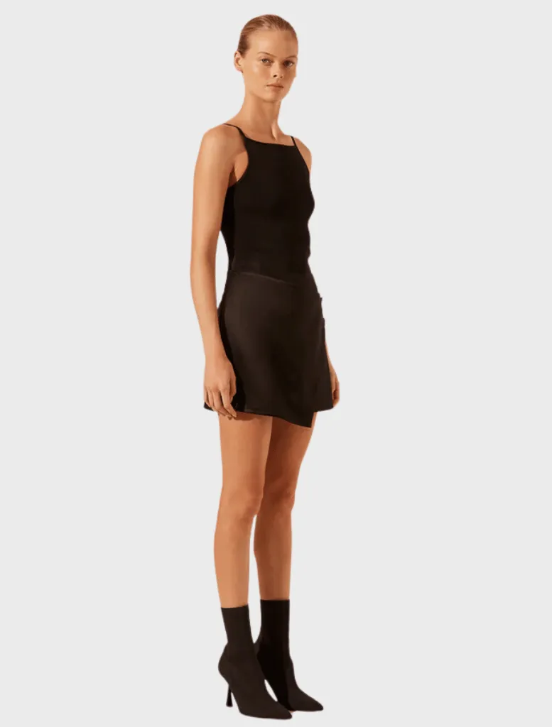 Tuxdeo Wrap Mini Skirt - Black