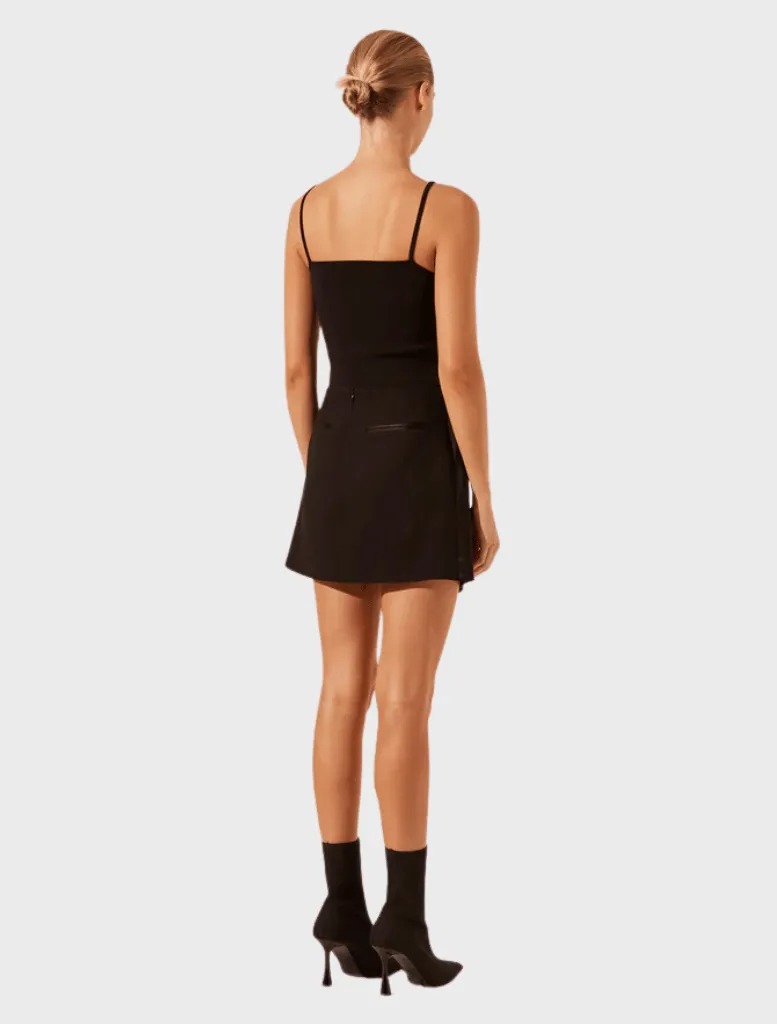 Tuxdeo Wrap Mini Skirt - Black