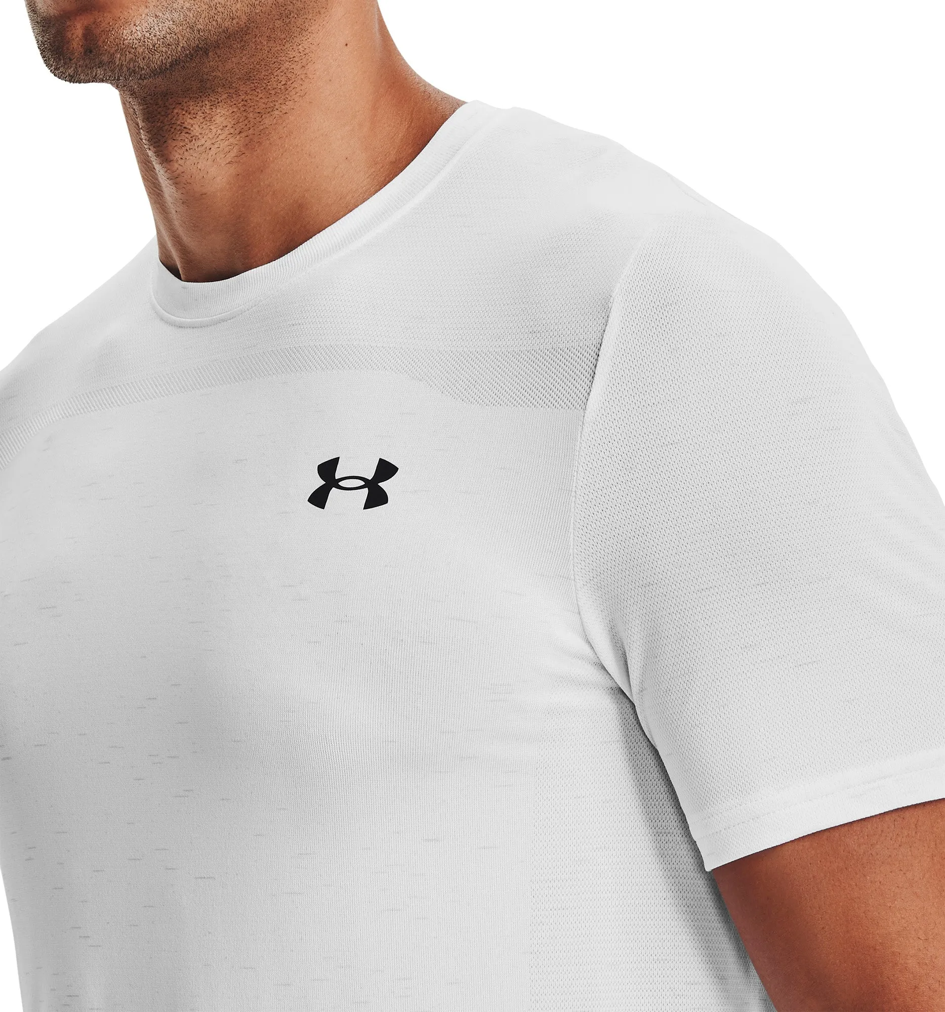 Under Armour Seamless Short Sleeve Mens Training Top - White