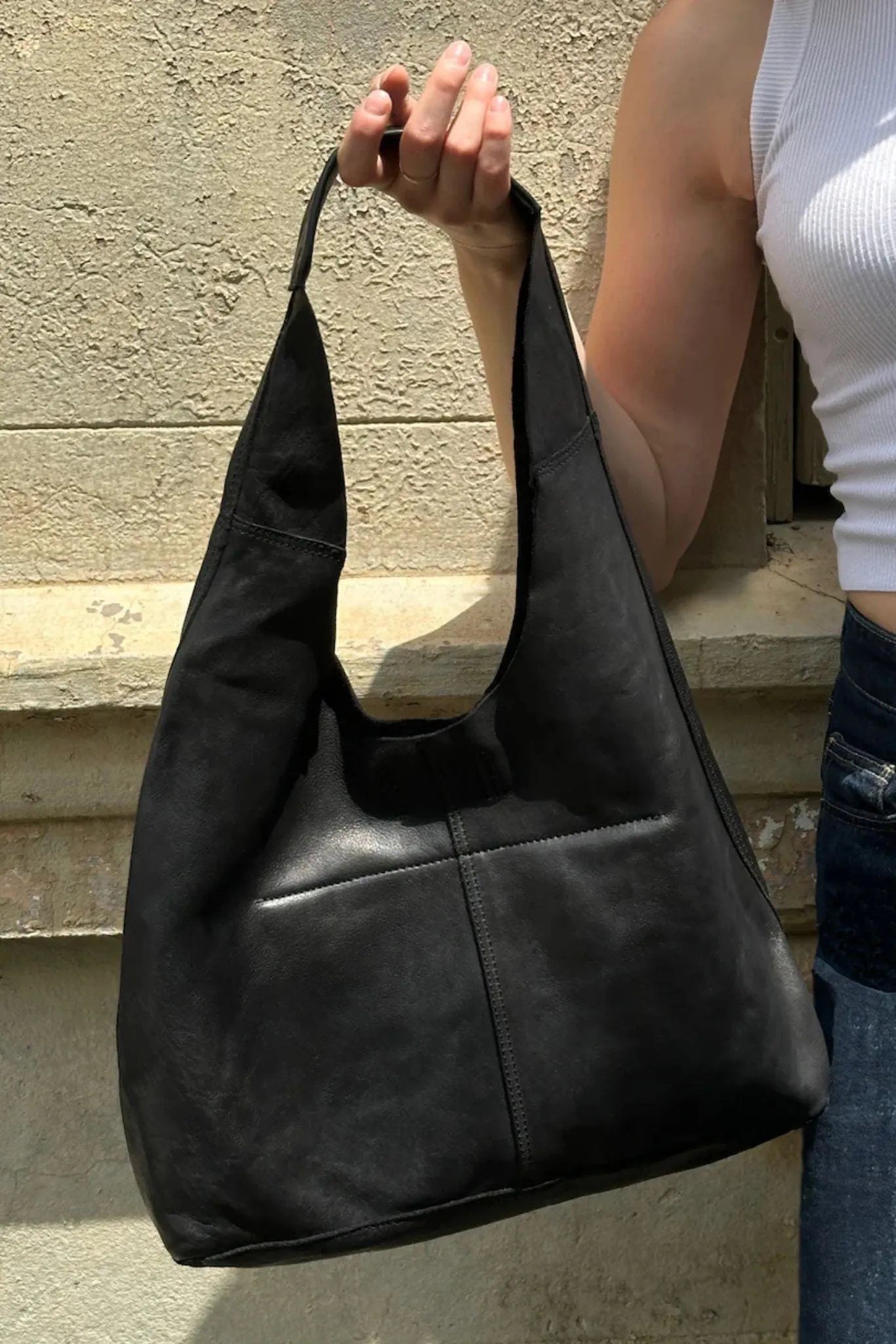 unlined slouchy | black