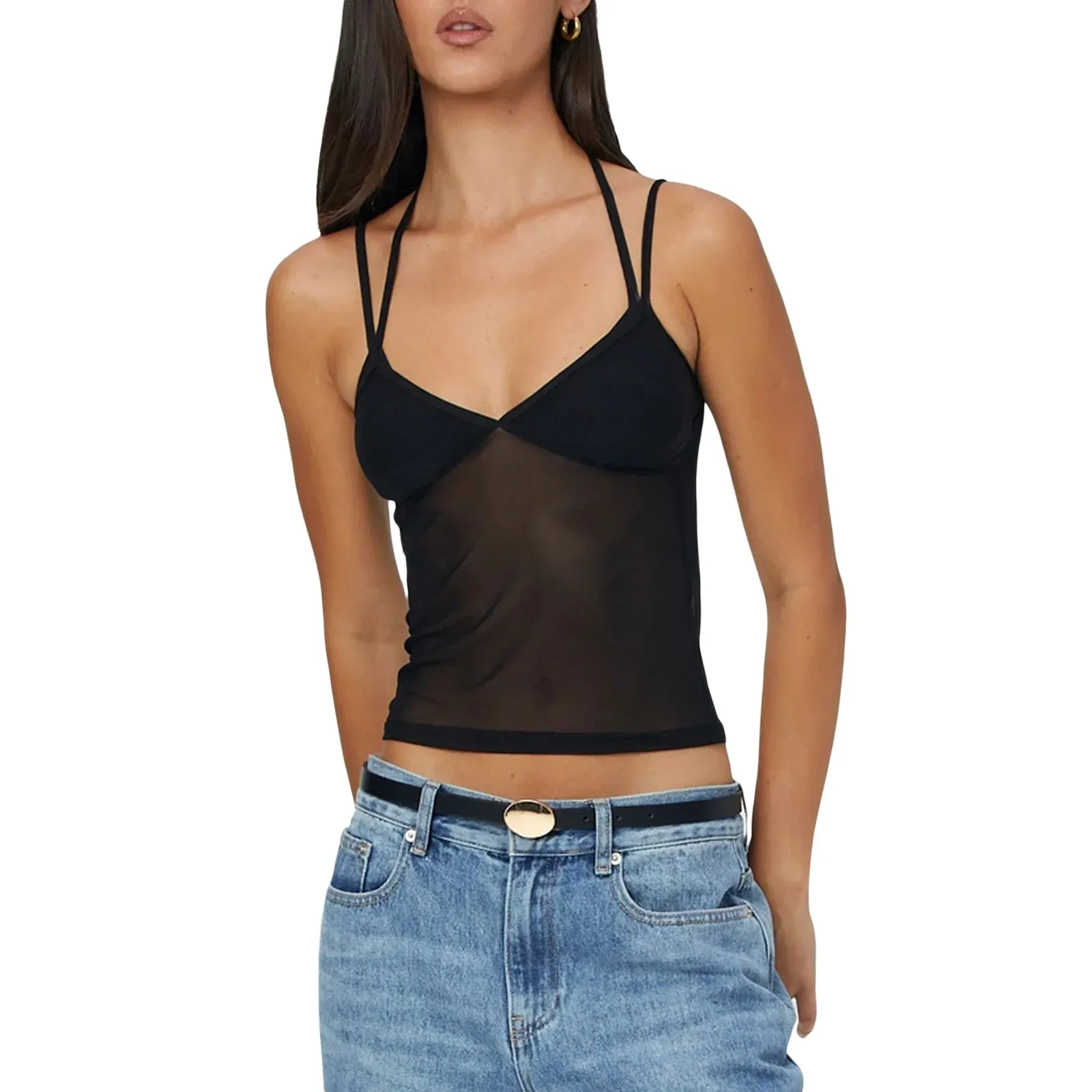 Vanessa Mesh  Halter Top