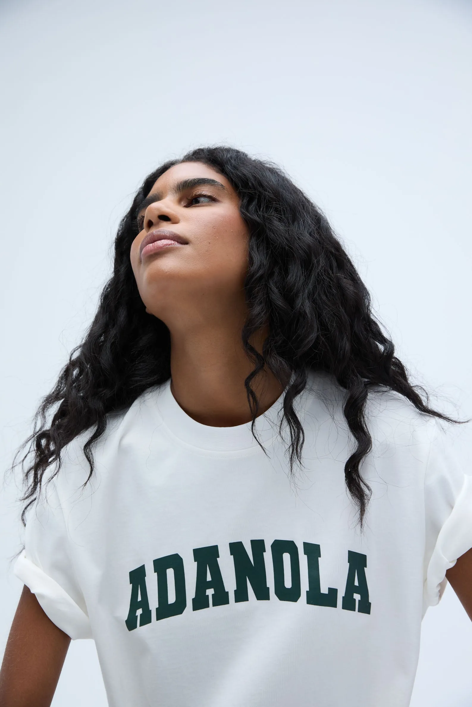 Varsity Short Sleeve Oversized T-shirt - White/Pine Green