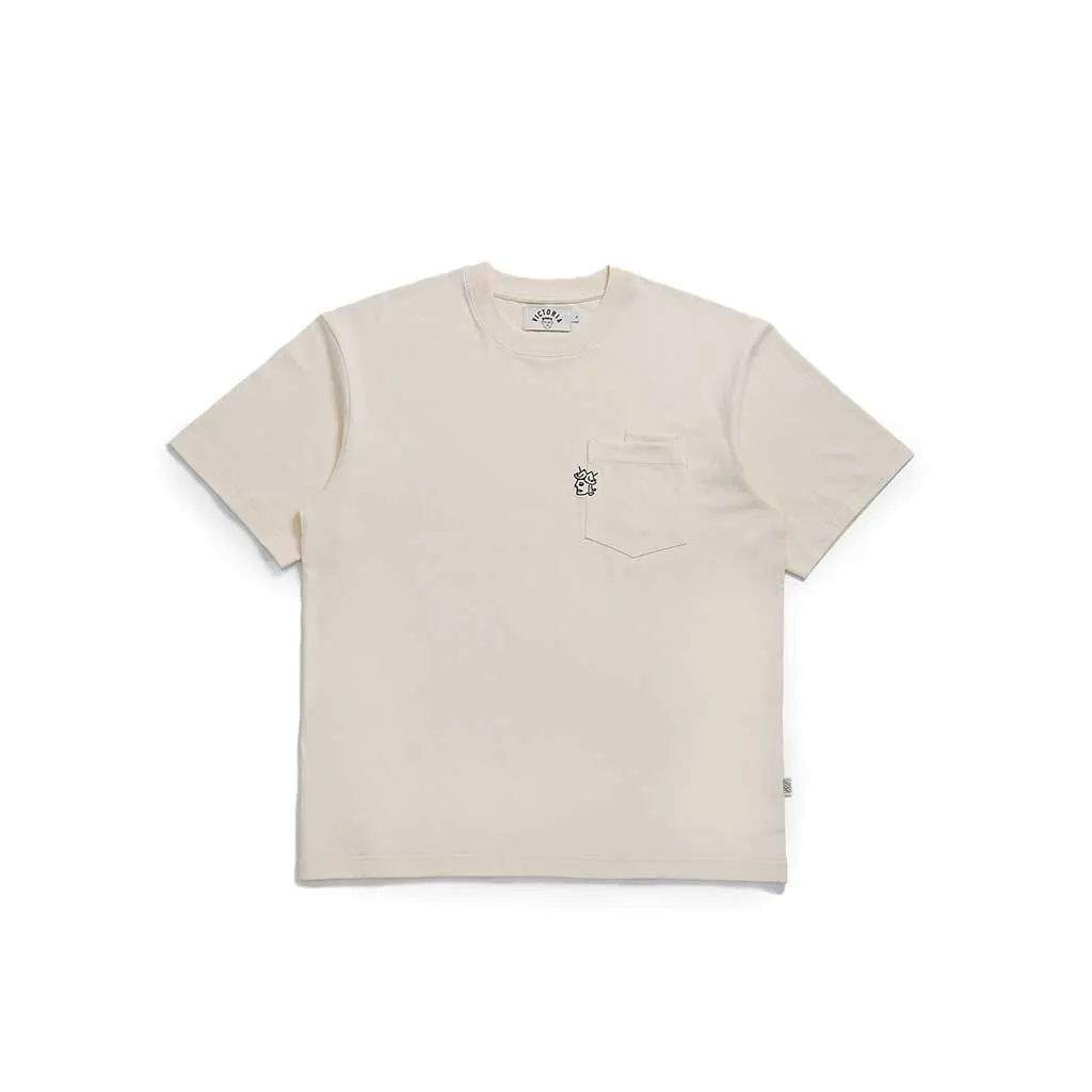 Victoria Double Pocket Logo T-Shirt Natural