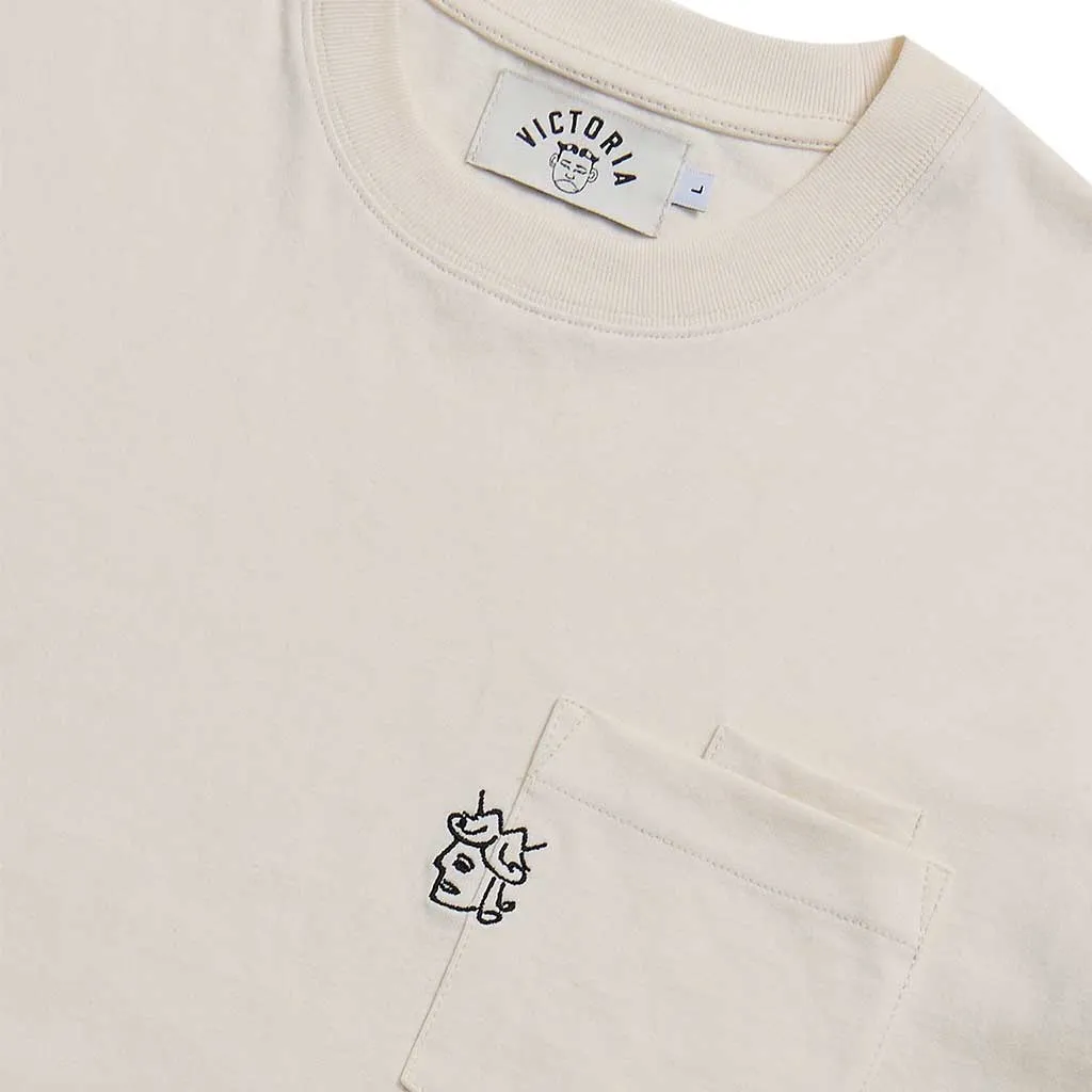 Victoria Double Pocket Logo T-Shirt Natural