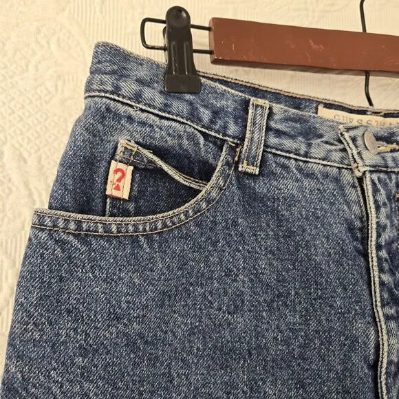 Vintage 80s Guess High Rise Tapered Mom Jeans~28~USA 100% Cotton