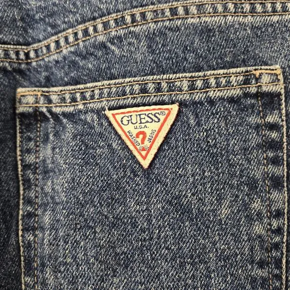 Vintage 80s Guess High Rise Tapered Mom Jeans~28~USA 100% Cotton