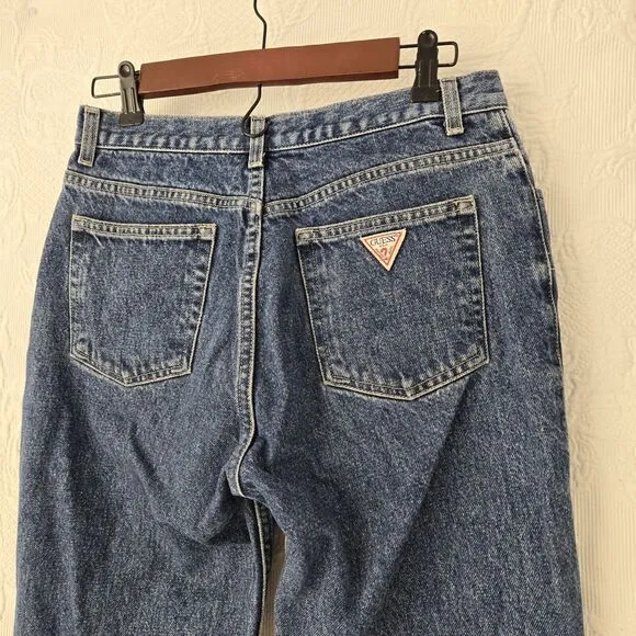 Vintage 80s Guess High Rise Tapered Mom Jeans~28~USA 100% Cotton