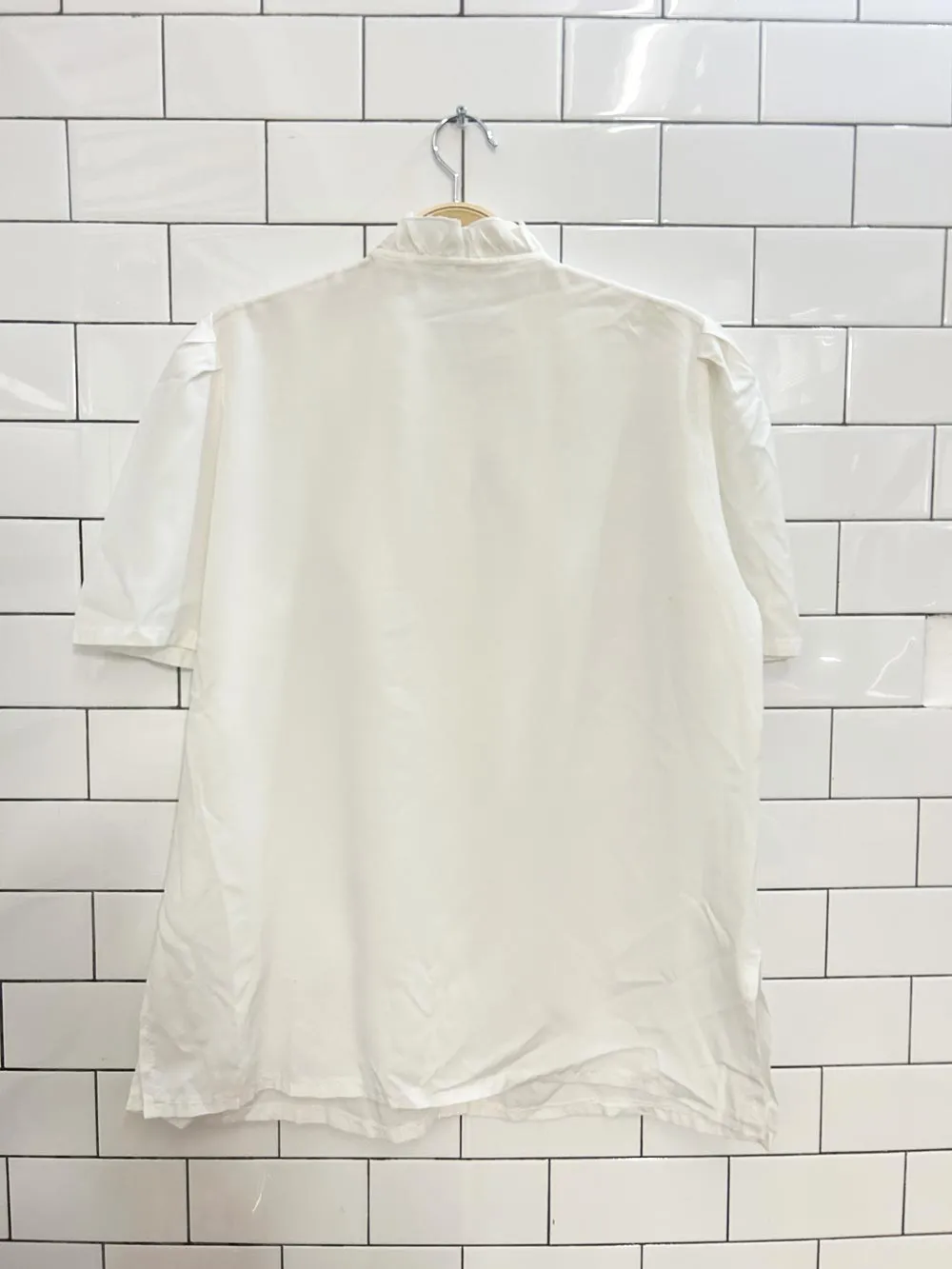 vintage embroidered ruffle blouse