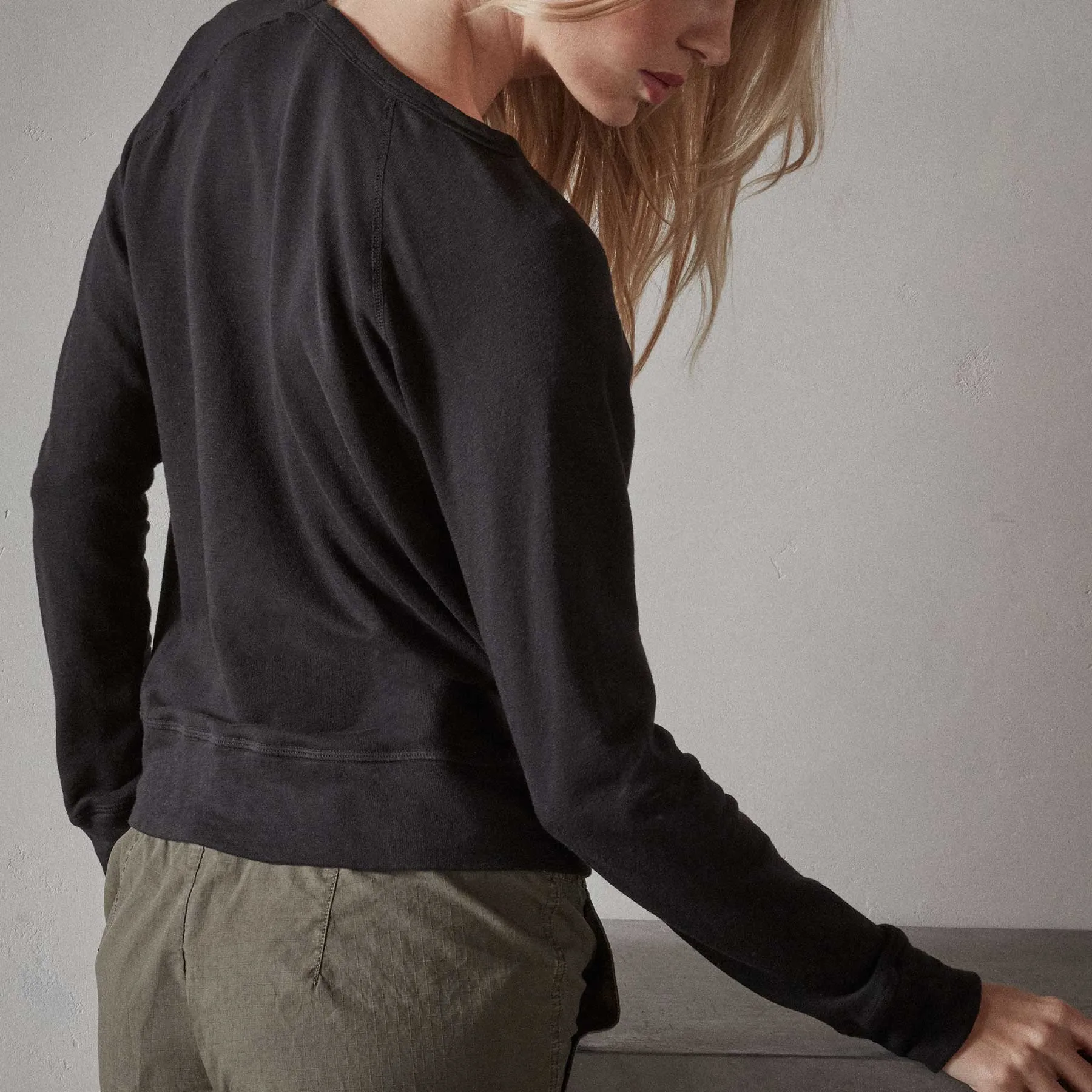 Vintage French Terry Sweatshirt - Black