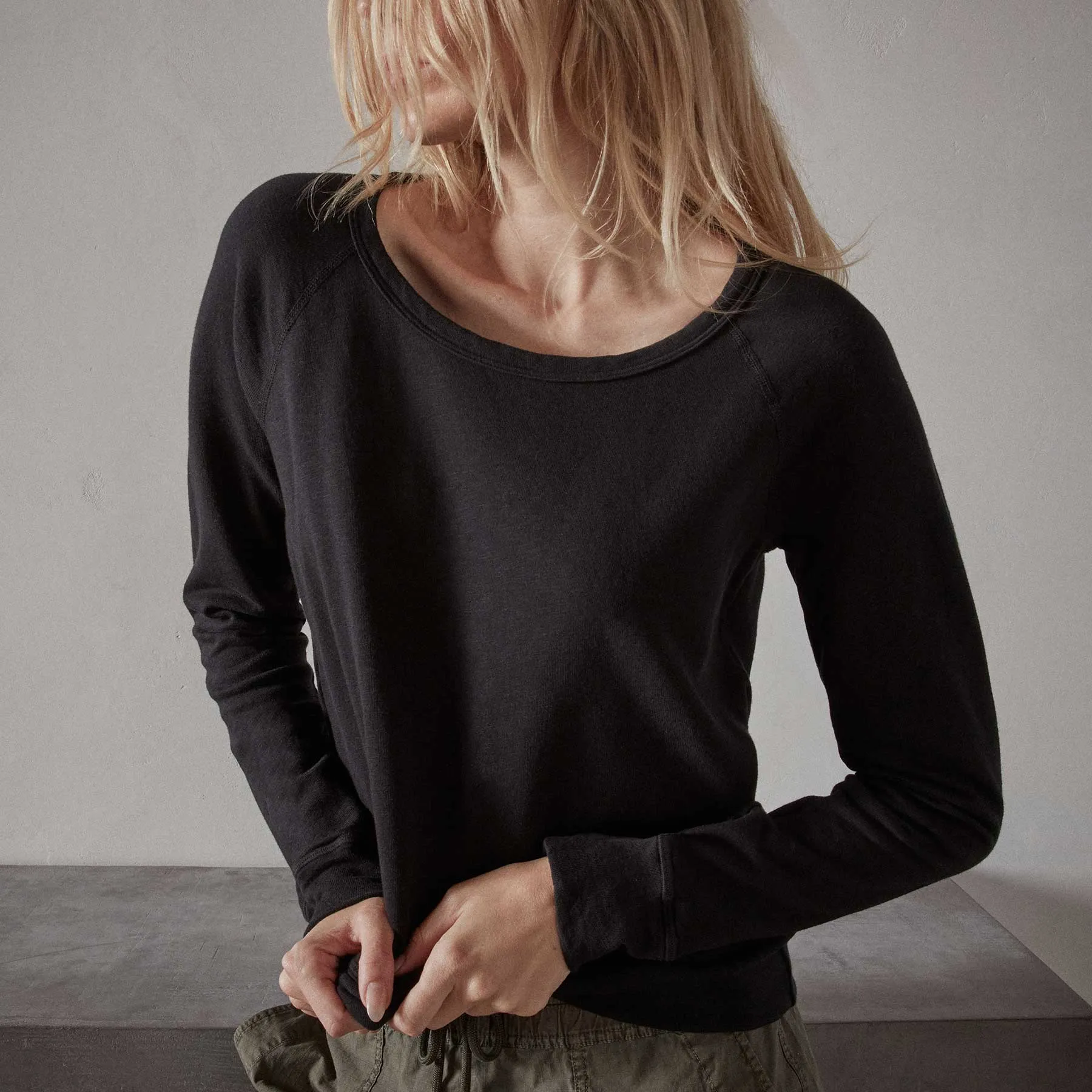 Vintage French Terry Sweatshirt - Black