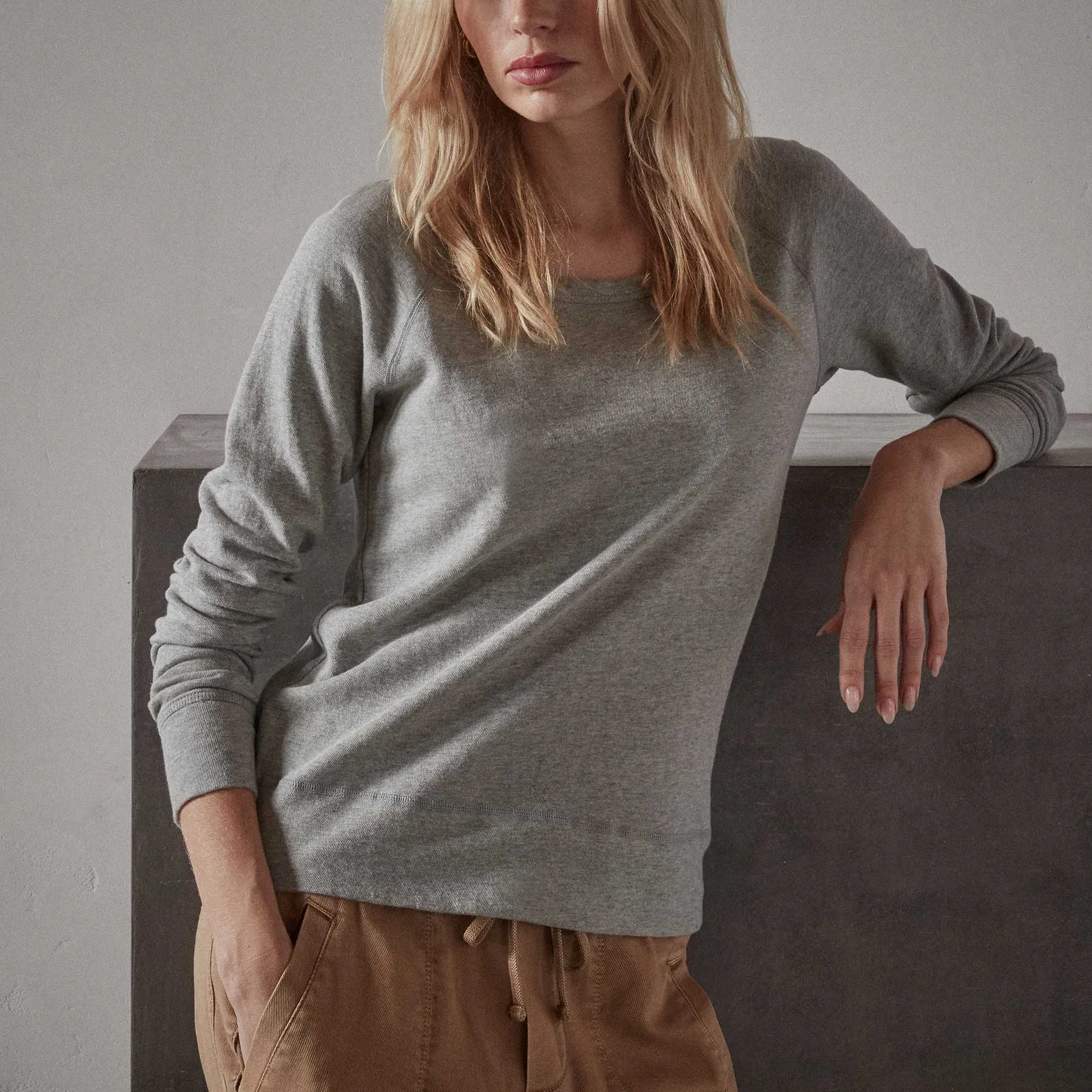 Vintage French Terry Sweatshirt - Heather Grey